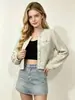 Venta al por mayor transfronteriza desde fábricas de origen: Cárdigans de punto europeos y americanos para otoño/invierno para mujer, estilo corto con bordes deshilachados, flecos y botones de perla