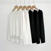 Nueva camiseta de manga larga con cuello en V y empalme de encaje para mujer, primavera y otoño, a la moda, versátil, holgada, se puede usar como prenda exterior 11772