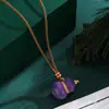 Collar con Colgante de Calabaza de Esmalte de Colores, Accesorios para Mujer, Cadena para Suéter de Verano, Estilo Largo, Joyería de Alto Nivel Estilo Chino Nuevo