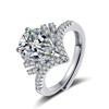 Nova coroa de luxo cravejada com pedra preciosa verde de zircônio anel de diamante feminino de moda europeia e americana refere-se a best-seller transfronteiriço treme ao vivo com mercadorias