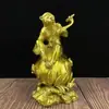 Ornamento de Macaco de Latão Gu Yunzhai Ruyi Shou Pêssego Zodíaco Macaco Dinheiro Decoração de Casa Artesanato Presente