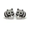 Pendientes de Panda Rojo para Mujer, Lindos, Dulces, Estilo Chino, Pendientes de Diseño de Nicho de Moda para Mujer, Abalorios Brillantes Simples, Espejo Cruzado