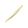 Pinzas para Pestañas Postizas al Mayoreo Pinzas para Injerto Clip para Pestañas Clip de Pluma Dorado Pinzas para Pestañas Pinzas de Alta Precisión para Injerto de Pestañas
