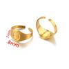 Soporte de anillo de acero inoxidable titanio cóncavo acero ins bandeja estilo DIY joyería joyería tiempo gema en blanco bandeja