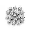 Cuentas Espaciadoras Redondas de Aleación de Zinc Plateado Antiguo Vintage Accesorios para Joyería Pulsera DIY Hecha a Mano Colgante Cuentas de Posicionamiento Al por Mayor