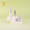 Tubo de Amostra Inclinado de Tamanho Médio Banhado a Ouro para Protetor Labial, Cosméticos de Maquiagem, Tubo de Batom com Cor Degradê, Material de Embalagem Plástica DIY