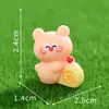 Mini figura de oso de pan de dibujos animados para micropaísaje, decoración de jardín DIY, adorno de escritorio mini