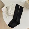 Calcetines de lana para pantorrilla otoño e invierno gruesos suaves delicados calcetines de cachemir hasta la rodilla calcetines de rizo Corea del Sur color liso calcetines cálidos