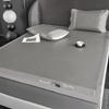 Juego de cama de tres piezas de estera de ratán de ajenjo de verano, estera de seda de hielo de verano, estera suave para aire acondicionado, individual, doble, dormitorio