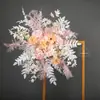 Decoração de Mesa para Casamento Rústico com Arranjos Florais Estilo Floresta, Decorações Florais no Local, Adereços para Cena de Gramado ao Ar Livre, Arranjos Florais, Mai Mai Taibao