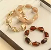 Conjunto irregular elegante de alta qualidade europeu e americano pulseira feminina, pulseira elástica exagerada estilo Boêmio atacado