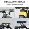 Holofote LED de Moto Cinco Olhos Transfronteiriço Luz Dianteira de Carro de Alto Brilho Farol Modificado Veículo Elétrico Holofote Pequeno Canhão de Aço