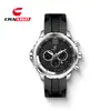 Nuevo Reloj de Pulsera Casual Deportivo para Hombre Retro Escala Correa de Silicona Tres Ojos Decorativo Luminoso Transfronterizo Dropshipping