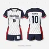 Conjunto de Uniforme de Vôlei, Camisa de Vôlei Feminina com Design Estampado, Traje Esportivo Respirável de Secagem Rápida, Uniforme de Vôlei Estampado Digital em Corpo Inteiro