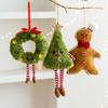 Cross-border novo produto criativo guirlanda elfo árvore de natal decoração pingente tecido boneco de gengibre presente de natal
