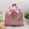 Bolsa de Cordón de Tela Satén Personalizada Satén de Seda para Peluca Antifaz para Ojos Bolsa de Empaque con Cordón Bolsa de Almacenamiento de Franela Satén