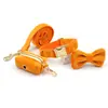 Conjunto Especial de Coleira e Guia de Veludo Cisne para Cachorro Suporte para Saquinhos de Cocô para Cães Pequenos e Médios