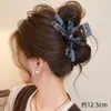 Nuevo pasador de pelo de felpa 2026 para mujer, tamaño grande, seguro para recogidos, pinza de tiburón, versátil para otoño e invierno, accesorio de pelo color café, al por mayor