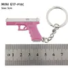 Mini Acessórios PUBG P90 S686 DP-28 Chaveiro de Liga Metálica Modelo de Arma Brinquedo Pequeno Ornamento