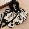 Falda Vintage Estampada Tinta China Cuerda para el Cabello con Lazo Cuerda para el Cabello para Mujer Cuerda para el Cabello Elegante Suave de Gama Alta Adorno para la Cabeza