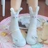 Otoño e Invierno Nuevos Calcetines Lindos de Orejas de Conejo Chica Lolita Dulces Calcetines Cortos de Orejas de Conejo de Dibujos Animados Set