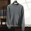 Suéter de Cachemira Otoño e Invierno 2026 Nuevo para Hombre Cuello Redondo Punto de 12 Agujas Forma de Diamante Base de Lana para Hombres de Mediana Edad, Suéter Pulóver Estilo Coreano