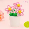 Ramo de Girasol en Maceta con Palitos Retorcidos Hechos a Mano para Niños Paquete de Materiales DIY Ramo para Raíz del Cabello Producción de Jardín de Infancia