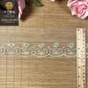 Renda de malha dourada bordada renda 8 cm acessórios infantis punho renda malha preta acessórios para vestido de Barbie