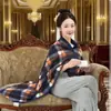 Manta Cachecol Estilo Japonês Classe A para Estudantes, Manta Quente, Lã Grossa, Portátil para o Inverno, Hora da Soneca, Manta de Flanela