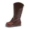 Botas Infantis 2025 Outono e Inverno Novo Estilo Moda para Meninas Botas Calça de Passarela Crianças de Tamanho Médio e Grande Botas de Moda em Couro Brilhante