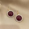Exquisitos pendientes festivos de moda de Año Nuevo 2024, pendientes de moda de la serie Advanced Sense Red, pendientes elegantes de perlas