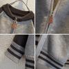 Chaqueta de Suéter Nueva para Niños 2025 Estilo Otoño e Invierno para Niños Versión Coreana Cierre Tejido de Punto Cárdigan Elegante para Bebé Grueso