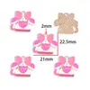 Colgante Rosa para Regalo del Día de San Valentín Hecho de Aleación con Goteo de Aceite, Accesorios para Joyería DIY, Pulsera, Pendientes, Llavero, Colgante W627