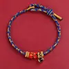 Doze Pulseiras de Projeção do Zodíaco, Pulseiras de Fio Vermelho para Mulheres, Oito Divindades Guardiãs, Pulseiras de Fio Vermelho Tecidas à Mão