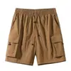 Pantalones Cortos de Trabajo de Secado Rápido para Hombre 2026 Nuevo Estilo de Verano Marca de Alta Gama de Moda Pantalones Casuales Americanos Sueltos de Cinco Puntos