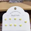 Manicura de Resina Corazón Estéreo Rosa Joyería para Uñas DIY Pendientes Funda para Teléfono Móvil Accesorios Portátiles para Uñas
