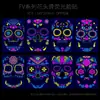 Tatuagem Fluorescente Nova e Divertida para o Dia dos Mortos, Adesivos de Cicatriz, Halloween, Horror, Adesivos Legais para o Rosto