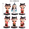 Decoração de Bolo Nezha Enfeites Criança Mágica Nezha Três Príncipes Decoração de Bolo Fofa Plug-In Desenho Animado Mitologia