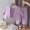 Nuevo atuendo de invierno para niñas: conjunto de tres piezas moderno y cálido con un chaleco acolchado, perfecto para otoño e invierno