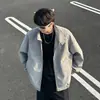 Chaqueta de cuero PU tie-dye para otoño e invierno, cuello alto estilo americano, resistente al agua, al viento y al polvo, abrigo versátil de corte holgado