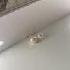 Pendientes de plata de ley 925 con forma de perla gris y diseño de corazón para mujer, con aguja de plata, estilo frío y elegante, nuevos pendientes.