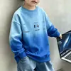Sudadera de nuevo estilo para niños, de manga larga, fina, elegante, cuello redondo, capa base para niños de mediana y mayor edad, adecuada para primavera, otoño e invierno, con forro polar