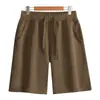 Pantalones Cortos para Hombre Huamian, Unisex de Algodón Holgados de Color Sólido Ropa Exterior Pantalones de Cinco Puntos, Pantalones Casuales Deportivos, Pantalones Cortos Casuales de Verano