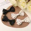 Ins Tela Coreana Dulce de Puntos Negros y Blancos Lazo DIY Cuerda para el Cabello Pinza Lateral Accesorios para Bolsos Zapatos Hebilla