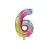 Globos Digitales de 32 pulgadas Empacados Individualmente, Decoraciones de Cumpleaños Versión Americana, Globos Decorativos Flotantes de Papel de Aluminio con Helio