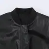 Moda europea y americana transfronteriza para mujer, popular en AliExpress: Chamarra bomber moderna y casual con cintura ajustada y hombros acolchados