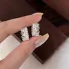 Pendientes de Perla Estilo Coreano Francés Elegante con Cierre de Plata 925 Pendientes de Gama Alta Corazón Flor Pendientes Versátiles para Mujer Venta al por Mayor