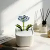 Maceta de Flores Esmaltada Zibo, Decoración con Flores Artificiales, Artesanía, Regalo del Día de la Madre, Flor Eterna, Decoración Creativa de Escritorio