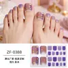 Zhengxiang Película de Esmalte Europeia e Americana Adesivos para Pés Adesivos Transfronteiriços para Unhas do Pé Folha de Ouro à Prova d'Água Diamante de Imitação Adesivos Brilhantes para Unhas Adesivos para Dedos do Pé