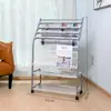 Clip para periódico estante para libros y periódicos pequeño revista promocional estante de piso almacenamiento estante simple oficina estante para periódicos